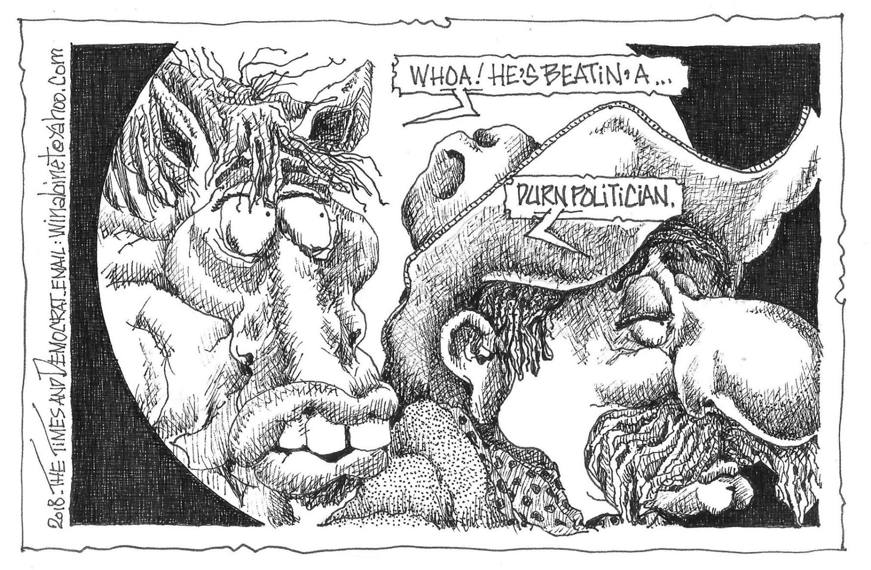 Beatin' a durn politician